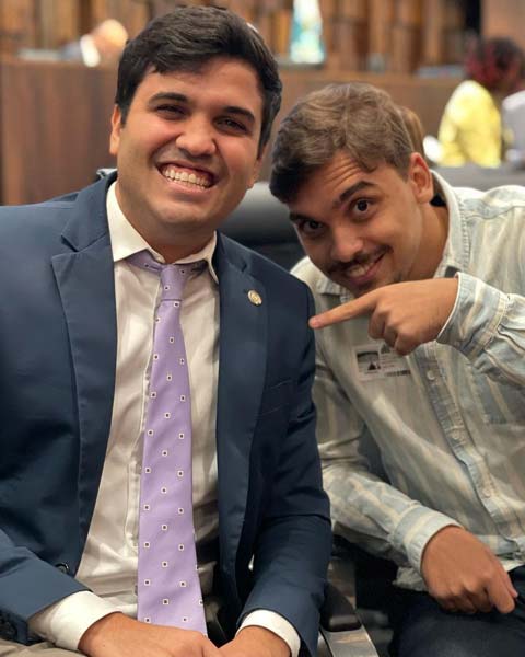 João Pires e Renan Ferreirinha na Alerj